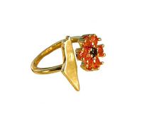 LCDIUDIU Silver Rings for Women,Palestine Map Ring for Men Women 14K Gold Plated Cz Flower Band Ethnic Geography Country Map Open Finger Band Jewellery Gift With Box