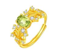 LCDIUDIU Sterling Silver Adjustable Rings for Women 925,Oval Cut Natural Genuine Gemstone Rings for Women Silver Branch Band 14K Gold Plated Adjustable True Love Engagement Promise Wedding Band for