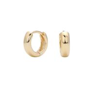 LCDIUDIU Womens 925 Sterling Silver Chunky Sleeper Hinged Small Hoop Earrings, 18K Gold Plated Hypoallergenic Huggies Earrings Elegant Lightweight Circles Cartilage Jewelry 7Mm Gold