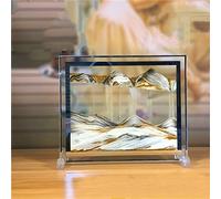 LCDOCLAK Moving Sand Art Picture (12 * 10 in),3D Hourglass Deep Sea Sandscape,3D Desktop Art for Home Office Decoration