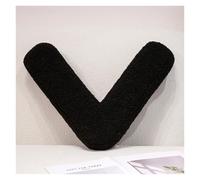 LCEDHZOC Black Letter Plush Pillow, 40CM Creative Stuffed Toy Soft Letter Plushie English Alphabet A To Z for Home Decor(V)