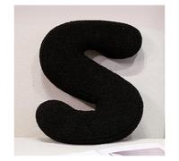 LCEDHZOC Black Letter Plush Pillow, 40CM Creative Stuffed Toy Soft Letter Plushie English Alphabet A To Z for Home Decor(S)