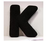 LCEDHZOC Black Letter Plush Pillow, 40CM Creative Stuffed Toy Soft Letter Plushie English Alphabet A To Z for Home Decor(K)