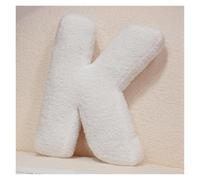 LCEDHZOC White Letter Plush Pillow, 40CM Creative Stuffed Toy Soft Letter Plushie English Alphabet A To Z for Home Decor(K)