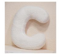 LCEDHZOC White Letter Plush Pillow, 40CM Creative Stuffed Toy Soft Letter Plushie English Alphabet A To Z for Home Decor(C)