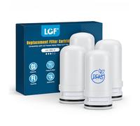 LCF Washable Ceramic Filter, Compatible with LCF-FW-02, Waterdrop Filter Replacement for WD-FC-01, WD-FC-02, WD-FC-06, Replaces WD-FF-01A & WD-FF-03A, Reduces Chlorine, PFAS and Bad Taste, 4 Pack
