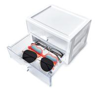 LCFALO Contact Lens Organizer Case, Double-deck Portable Storage Case Storage Box for Disposable Daily Contact Lenses, Daily Contact Lens Case Organizer for All Brand Cosmetic Contact Lens