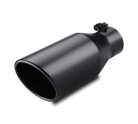 LCGP 3" Inlet Exhaust Tip 5" Outlet 12" Overall Length, 3x5x12inch, Stainless Steel, Black Powder Coated Exhaust Tailpipe