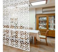 Lchen Hanging Room Divider,10 Pieces Wood-Plastic Hanging Panels 0.2“Thick Screen Panel for Living Room Bedroom Home Decoration(SG,11.4"X11.4")