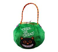 LCHENJIDG Halloween Candy Bag Handbag, 25cm high Gold Velvet Large Capacity Pumpkin Bag, Suitable for Holiday Decoration, Parties, Gift Bags