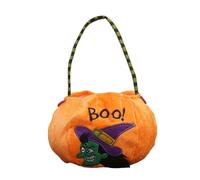 LCHENJIDG Halloween Candy Bag Handbag, 25cm high Gold Velvet Large Capacity Pumpkin Bag, Suitable for Holiday Decoration, Parties, Gift Bags