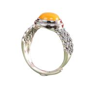 LCHJX Adjustable Ring for Wom, Retro Distressed Braided Twist Inlaid Beeswax Band Jewelry for Wedding Eternity Promise Finger Circlet ft
