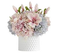 LCHJX Artificial Flowers Artificial Flowers Big Hydrangea Mixed Home Wedding Decorations Living Room Hotel Guest House Bathroom Cemetery Fake Flower Pot Fake Flowers