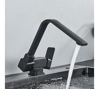 LCHJX Black 360 °Folding Rotatable Kitchen Faucet Basin Faucet Hot and Cold Water Outlet Deck Installation Kitchen Tap Kitchen Crane,Brushed Nickel A,Include:1*Faucet