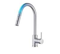 LCHJX Brushed Gold Pull Out Touch Sensor Kitchen Faucet 360 Rotation Kitchen Faucet Sensor Tap Faucet Single Handle Mixer Tap,Sensor Golden,Include:1*Faucet