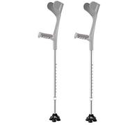 LCHJX Cane Height Adjustable Forearm Crutch,Ergonomic Shock-Absorbing Elbow Crutches, with Comfy Handle Lightweight Assistance, for Men/Women,Black