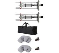 LCHJX Crutches for Adults Underarm Removable Cane, Non Slip Aluminum Spring Shock Rod for The Elderly, Auxiliary Scale, Suitable for Older Pregnant Women Great for Travel or Work