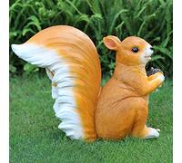 LCHJX Garden Landscape Weatherproof Squirrel Statue,Outdoor Giant Animal Figurines Sculptures for Lawn Yard Patio Decoration,Resin Crafts Ornaments,G