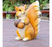 LCHJX Garden Landscape Weatherproof Squirrel Statue,Outdoor Giant Animal Figurines Sculptures for Lawn Yard Patio Decoration,Resin Crafts Ornaments,G