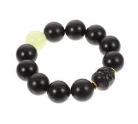 LCHJX Girls' jewelry 1Pc Ebony Buddhist Jewelry Bracelet with Luminous Beads Unisex Design Lightweight and present Buddhism Enthusiasts for Nighttime Wear accessories