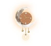 LCHJX Living Room Clock Wall Art TV Background Wall Clock Wall Sconce Painting Dining Room Luminous Wall Clock(Color:58x92cm)