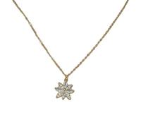 LCHJX New 2025 925 Sterling Silver French Simple Pavé Crystal Snowflake Clavicle Chain Necklace Women Fashion Charm Student Jewelry Accessories With For You Accessories Trendy Creative Gift