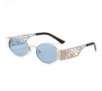 LCHJX New 2025 Metal Hollow Frame Oval Men's Sunglasses Lens Sun Glasses For Women Vintage Punk Eyewear Shades UV400