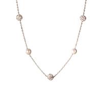 LCHJX New 2025 Real 925 Sterling Silver Synthesis Pearl Ball Cz Tassel Choker Necklace For Women Gift Fine Decoration Jewelry Commemorative With For You Accessories Trendy Creative Best For Gift