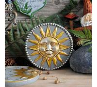 LCHJX Ornament Wall Decoration Vintage Old Sun Moon God Garden Ornament Cement Stepping Stone(Moon god)