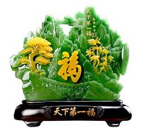 LCHJX Sculpture Tabletop China Shoushan Stone Ornaments, Resin Crafts Fu Ornaments Stone Furnishing Ornaments Crafts, Creative Desktop Decoration Housewarming Gifts,B (Color : C)