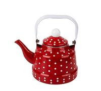 LCHJX Thicken Universal High Capacity Enamel Kettle Tea Water Kettle Induction Cooker Gas Stove Coffee Pot Home Supplies (Color : Red, Size : One Size) (Red One Size)