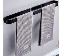 LCHJX Towel Rail Single Towel Rack Towel Rack Towel Rack/Wall Mount, Aluminum, for Bathroom Kitchen/Black/50Cm It's so kind of you