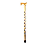 LCHJX Wooden Walking Sticks Cane, Elderly Crutches, Solid Wood Walking Stick, Anti-skid, Fine Carving Copper Modification 94cm Long Can Be Truncated As Needed Mobility Aid for Elderly,