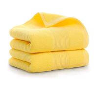 Lchkrep Bathroom Hand Towels (14x30 inch), Home Soft Cotton Super Soft Highly Absorbent Hand Towel for Bath, Hand, Face, Gym and Spa,(Yellow 2 Pack)