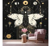LCHMQ 3D Photo WallpaperPsychedelic ButterflyLarge Wall MuralScience Fiction Starry Skyfor Living Room Bedroom DIY Decoration Art 200 x 140 cm