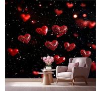 LCHMQ 3D Photo WallpaperRomantic HeartLarge Wall MuralFantasy Starry Skyfor Living Room Bedroom DIY Decoration Art 200 x 140 cm