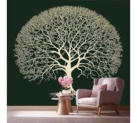 LCHMQ Mural WallpaperSymbolic Tree of LifeWallpaper Mural RemovableOrganic BranchesPoster Print 3D Effect Decoration for Bedroom 300x210cm