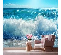 LCHMQ Mural WallpaperTropical SurfWallpaper Mural RemovableMarine WaterPoster Print 3D Effect Decoration for Bedroom 300x210cm