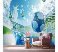 LCHMQ Wall Covering Realistic 3DSports FootballMural WallpaperInterior DesignPlayful BallsRoom Decor Picture 350x240 cm