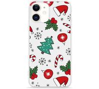 LCHULLE for Christmas Case iPhone 11,Cute Xmas Tree Snowflake Pattern Clear Soft Case for Women Men Kids,Transparent Silicone Shockproof Cover for iPhone 11 6.1",Xmas Hat