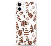 LCHULLE for Christmas Case iPhone 12/12 Pro,Cute Xmas Tree Snowflake Pattern Clear Soft Case for Women Men Kids,Transparent Silicone Shockproof Cover for iPhone 12/12 Pro 6.1",Brown Xmas Tree