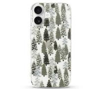 LCHULLE for Christmas Case iPhone 16 Plus,Cute Xmas Tree Snowflake Pattern Clear Soft Case for Women Men Kids,Transparent Silicone Shockproof Bumper Cover for iPhone 16 Plus 6.7",Green Xmas Tree