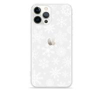 LCHULLE for iPhone 14 Pro Max Case Cute Christmas Transparent Clear Xmas Pattern Soft Phone Case Women Men Kids Xmas Gift Silicone Shockproof Bumper Cover for iPhone 14 Pro Max,6.7inch,Snowflake