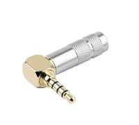 LCIQJB Glossy Finish 3.5mm 4Pole Connectors 3.5mm Angles Male To Female Adapter Perfect For Wide Use Headphone Adapter