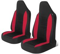 LCJAN Car Seat Covers for Opel Adam/Agila/Ampera/Astra/Corsa/Insignia/Karl/Signum/Vectra, Car Seat Covers Front Pair Nonslip Interior Accessories Comfortable and Breathable,Red
