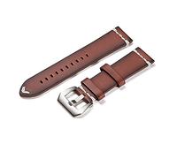 LCJQ Watch Straps Vintage Casual Genuine Leather Watch Straps Grilled Design Male Watch Band Watch Accessories 18mm 20mm 22mm 24mm Watchbands Replacement Strap (Color : Red brown -B)