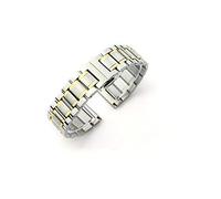 LCJQ Watch Straps Watch Band Strap Stainless Steel 12/14/15/16/17/18/19/20/21/22/23/24mm Watch Bracelet For Quartz Watch Men Replacement Strap (Color : Golden Silver)