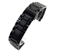 LCJQ Watch Straps Watch Band Strap Stainless Steel 12/14/15/16/17/18/19/20/21/22/23/24mm Watch Bracelet For Quartz Watch Men Replacement Strap (Color : Black)