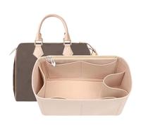 Lckaey 1083 Khaki Handbag Insert, Speedy 20, Organizer Insert, for Monogram Bag, Handbag Protective Insert, Khaki, Size S