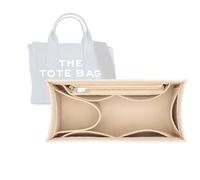 Lckaey bag insert organizer for marc jacobs handbags large tote bag insert Y065Khaki-L